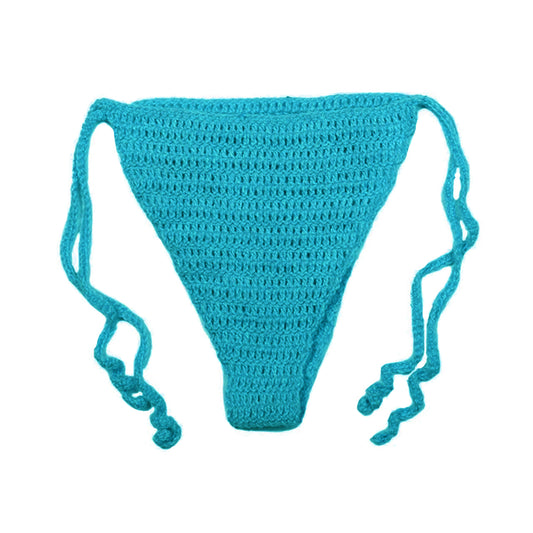 Crochet Bikini Bottom - Lagoon Blue