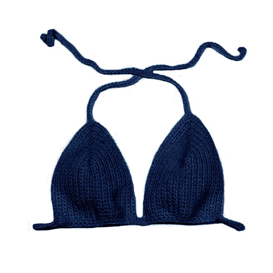 Crochet Bikini Top - Ocean Blue