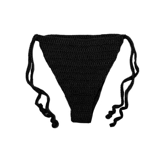Crochet Bikini Bottom - Black