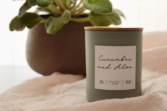 Limited Edition Candle - Cucumber & Aloe Deliciously Wickt