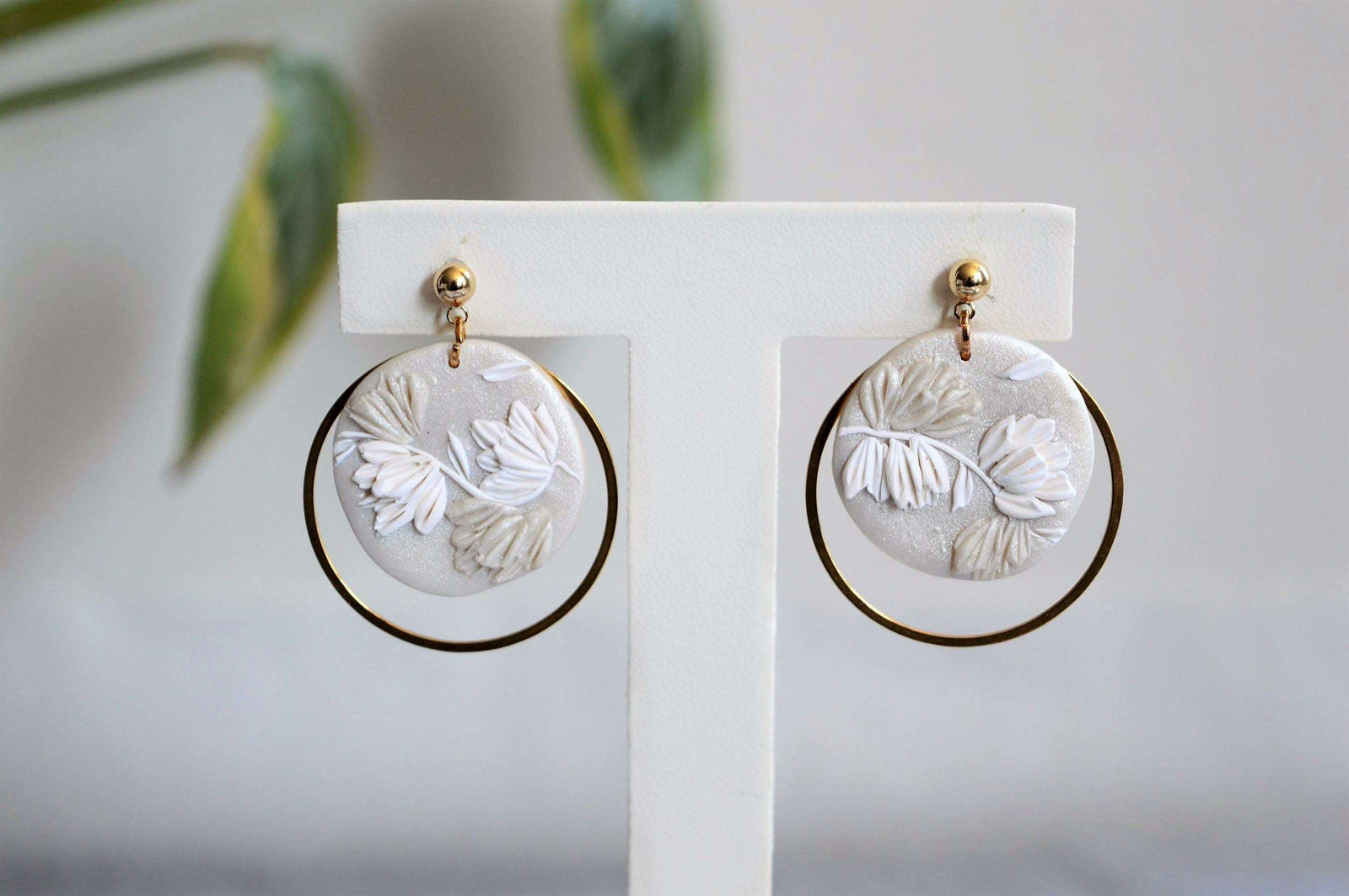 Bridesmaid Edition Clay Earrings - Snow Queen