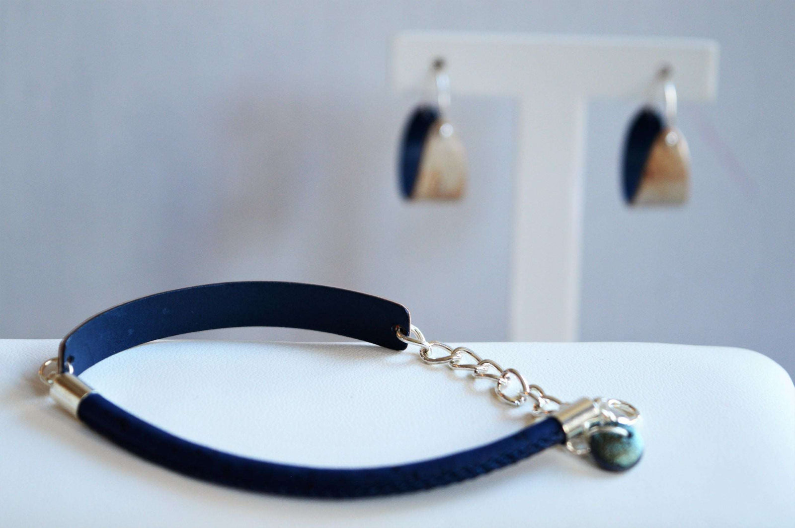 Birch Bark Bracelet - Blue