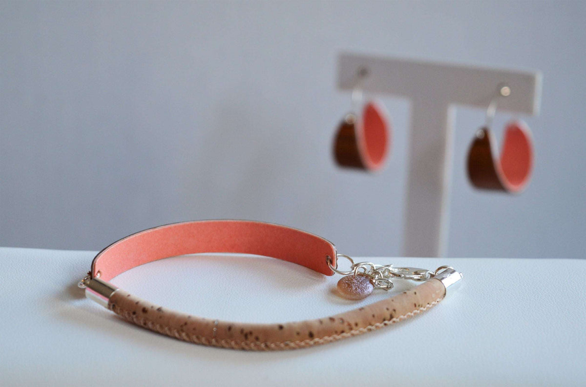 Birch Bark Bracelet - Pink