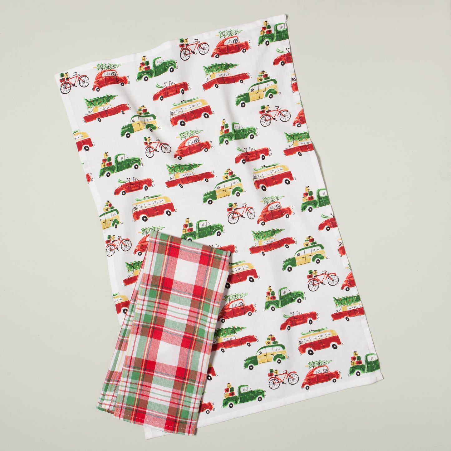 Holiday Cars Dishtowels Set