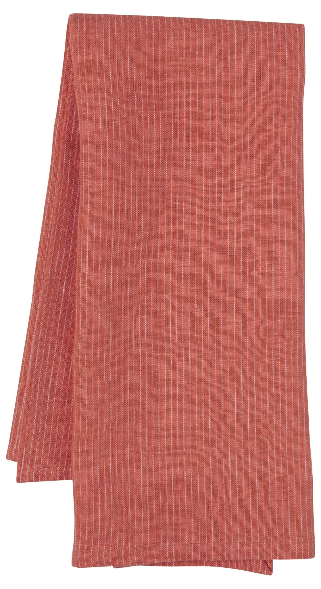 Pinstripe Linen Dishtowel - Clay