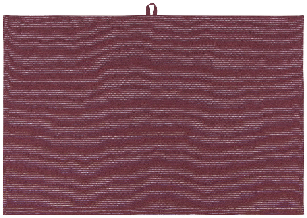 Pinstripe Linen Dishtowel - Wine