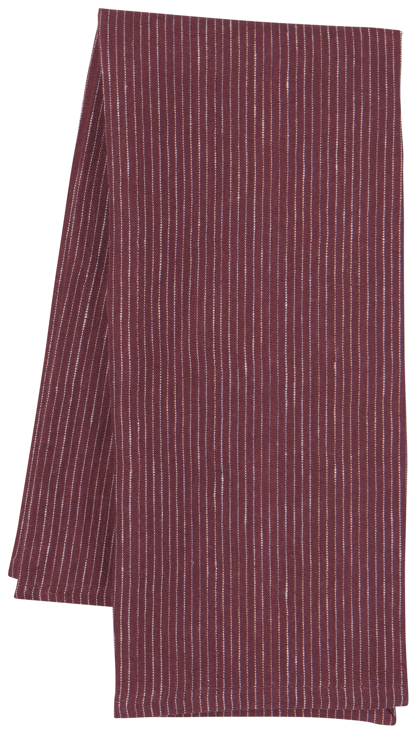 Pinstripe Linen Dishtowel - Wine