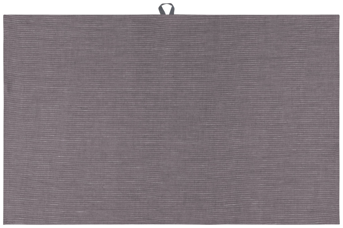 Pinstripe Linen Dishtowel - Dark Gray