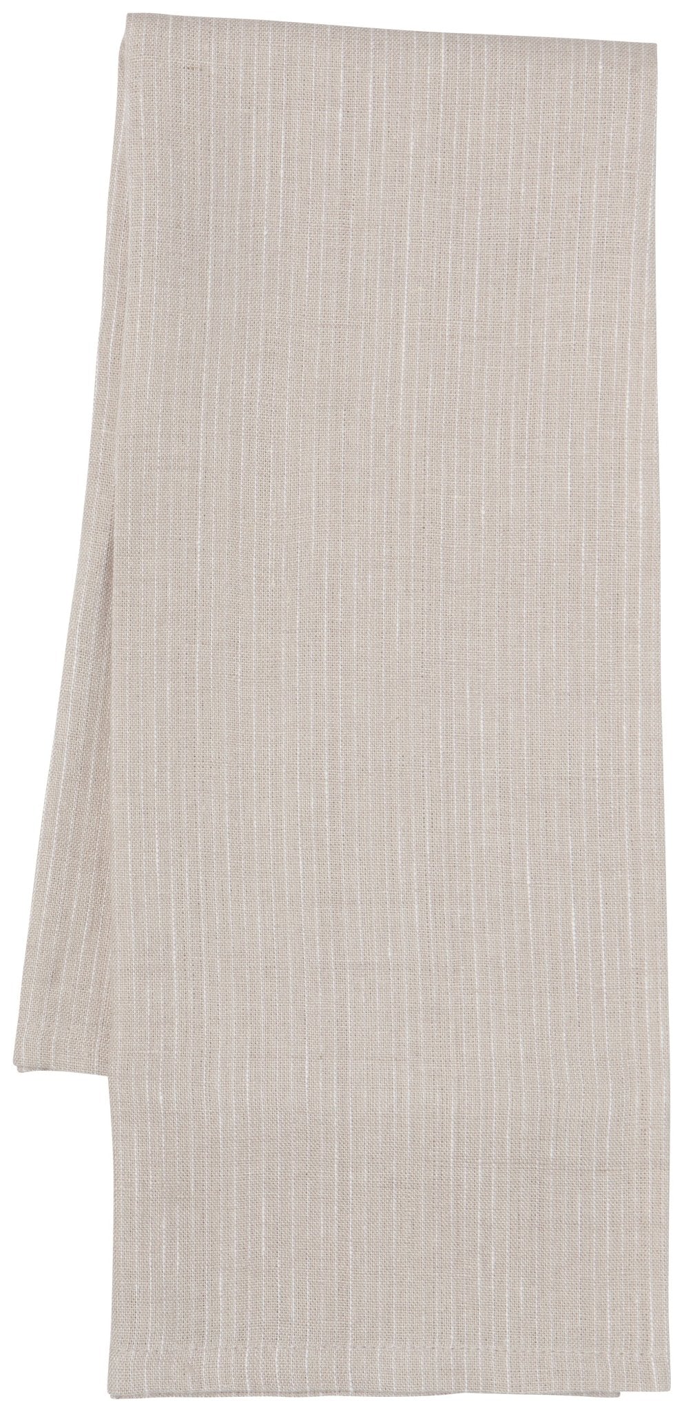 Pinstripe Linen Dishtowel - Light Gray