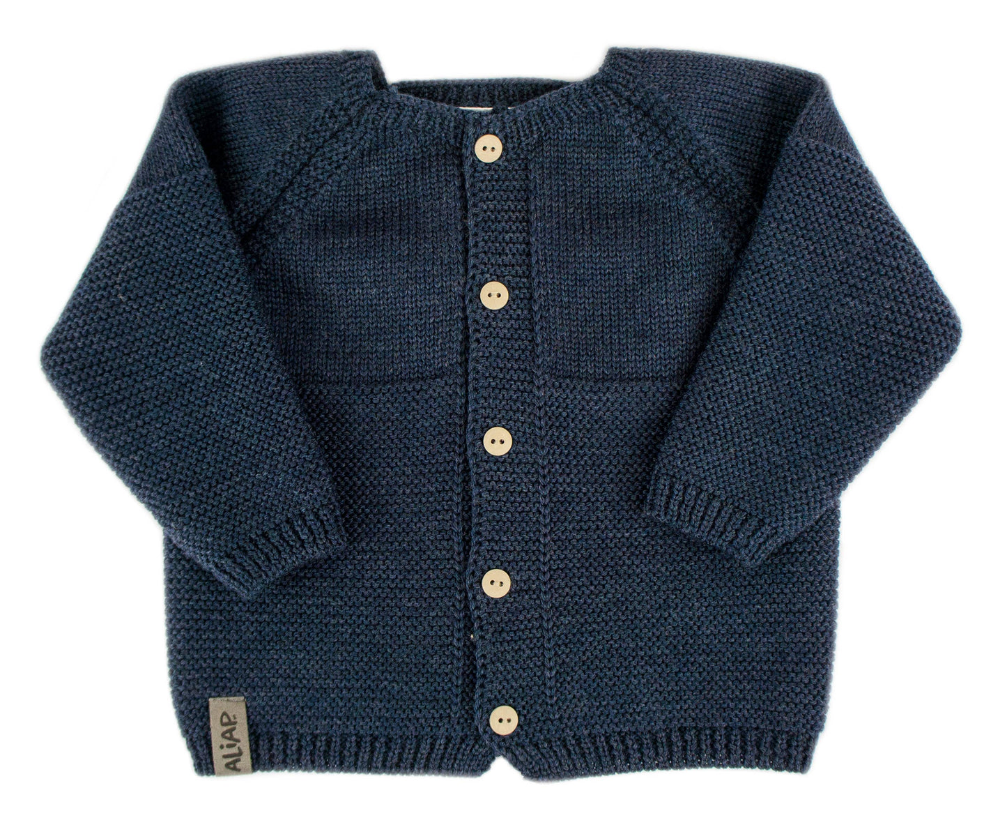 Baby Merino Wool Cardigan - Navy / 9 months