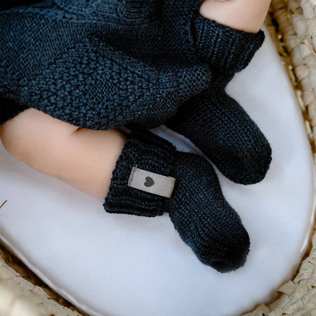 Baby Merino Wool Socks - Dark Navy