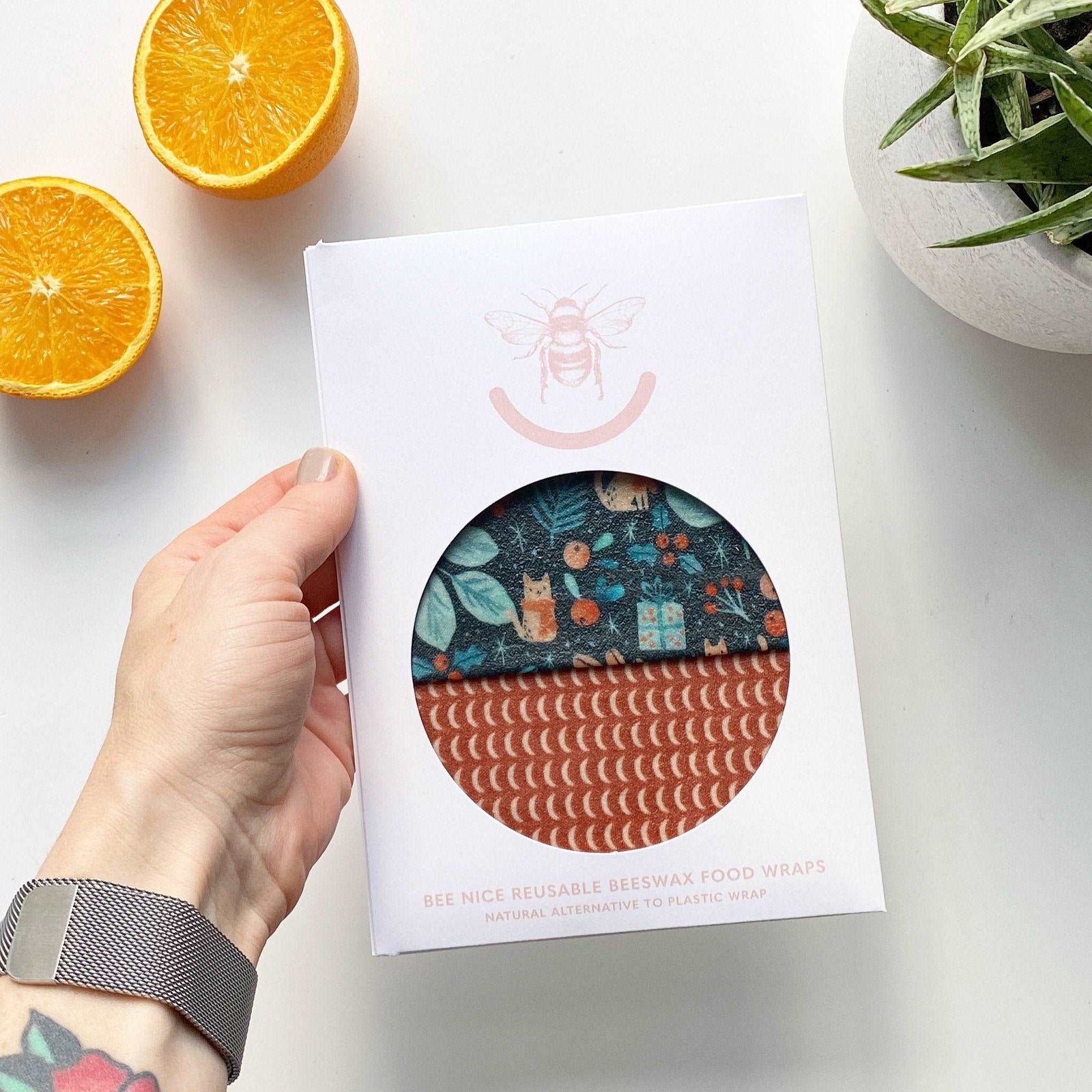 Beeswax Food Wraps - Winter Cat