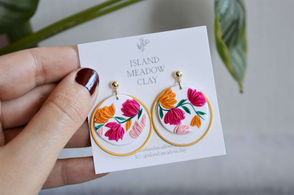 Bridesmaid Edition Clay Earrings - Summer Romance