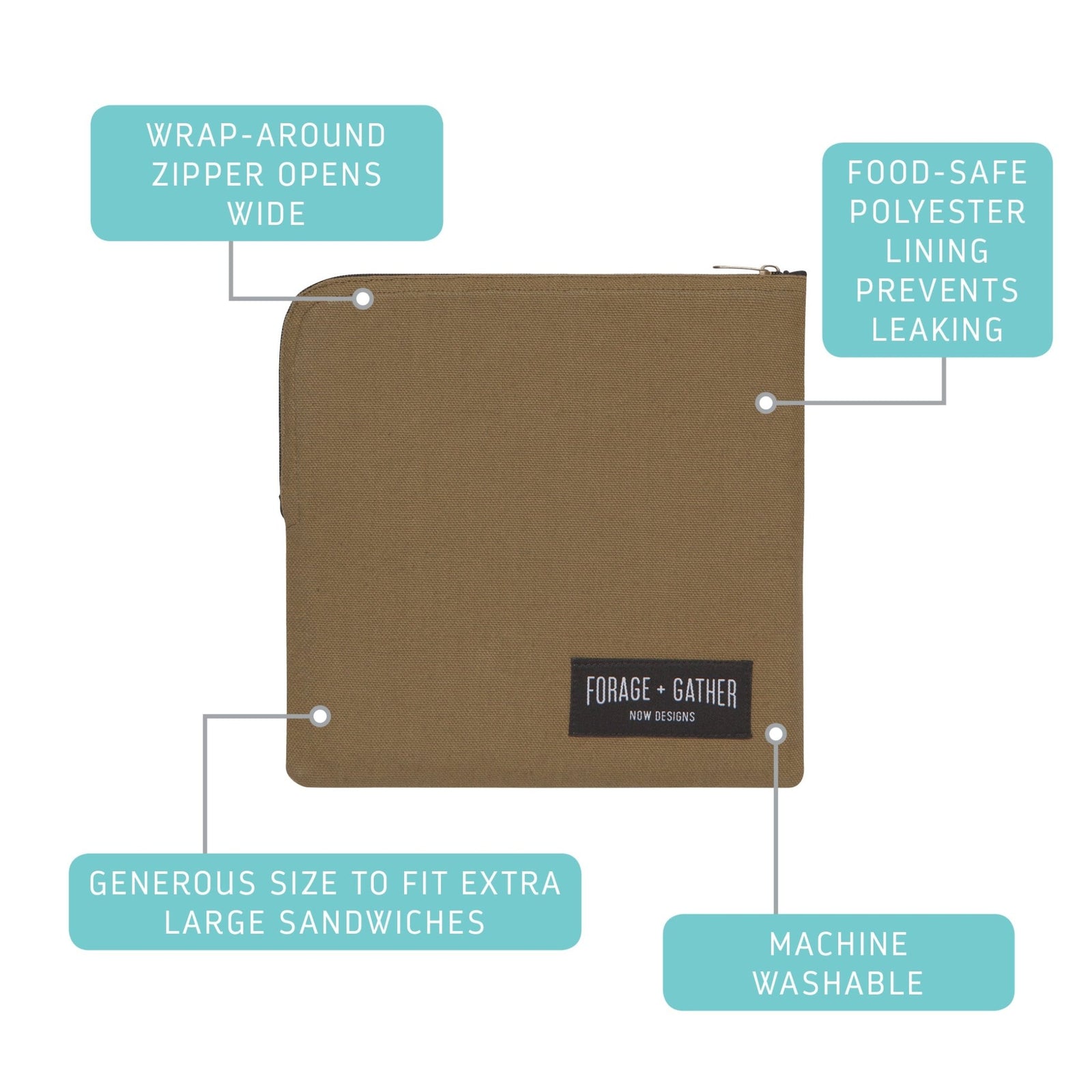 Forage + Gather Snack Bag - Green