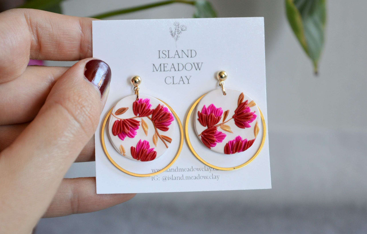 Bridesmaid Edition Clay Earrings - Autumn Island Meadow Clay