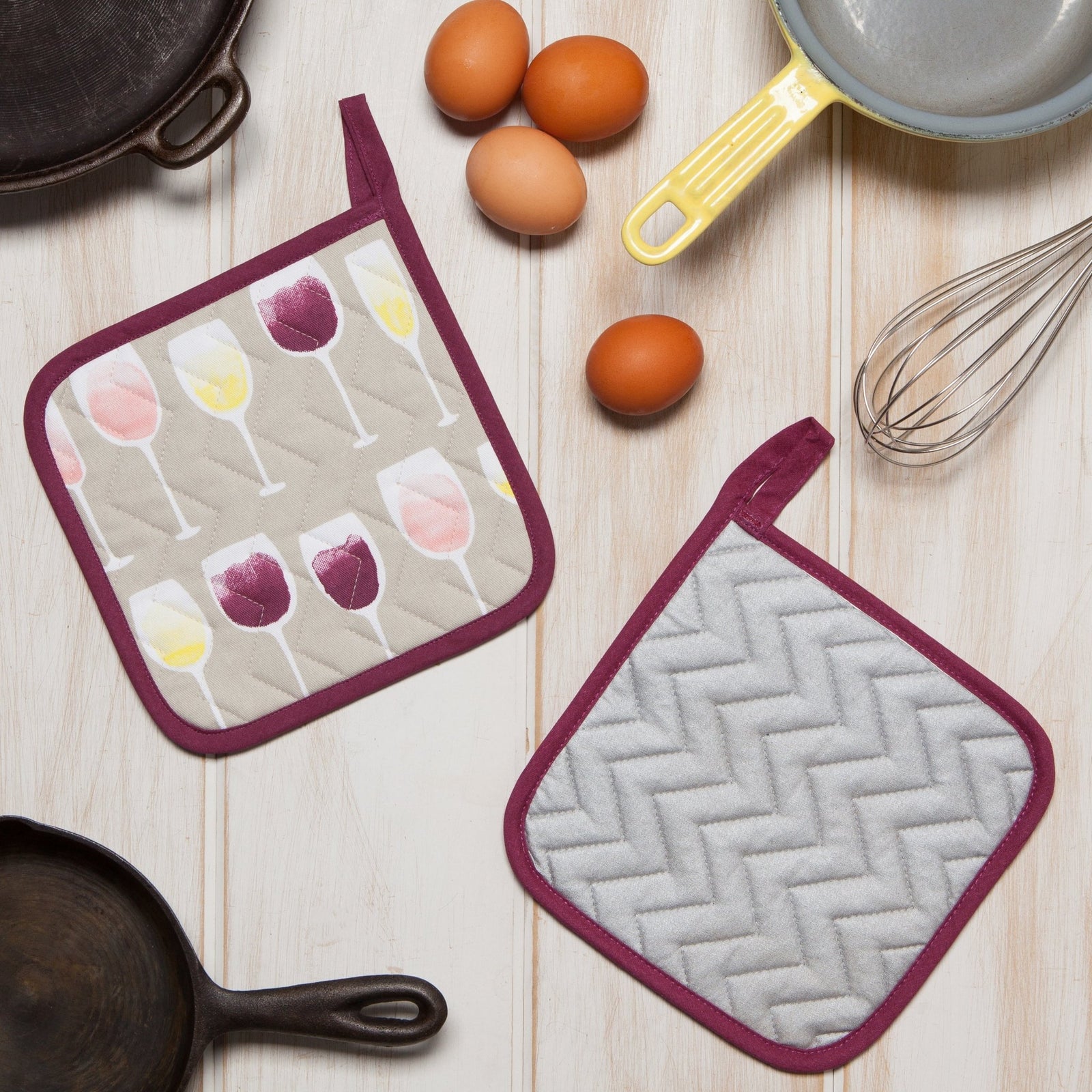 Wine Tasting Quilted Pot Holder