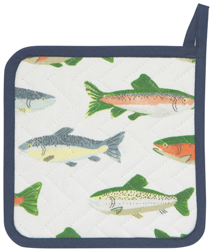Gone Fishin Quilted Pot Holder