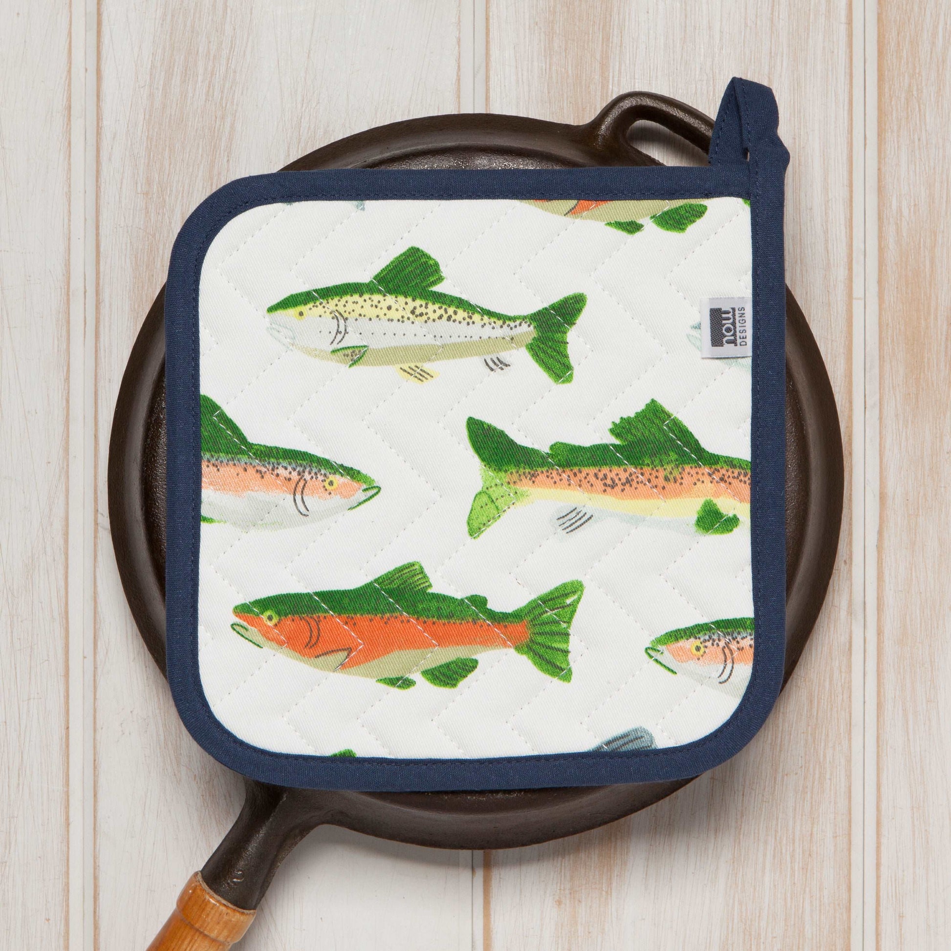 Gone Fishin Quilted Pot Holder