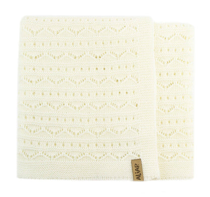 Merino Wool Baby Blanket - Cream