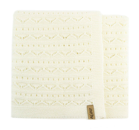 Merino Wool Baby Blanket - Cream