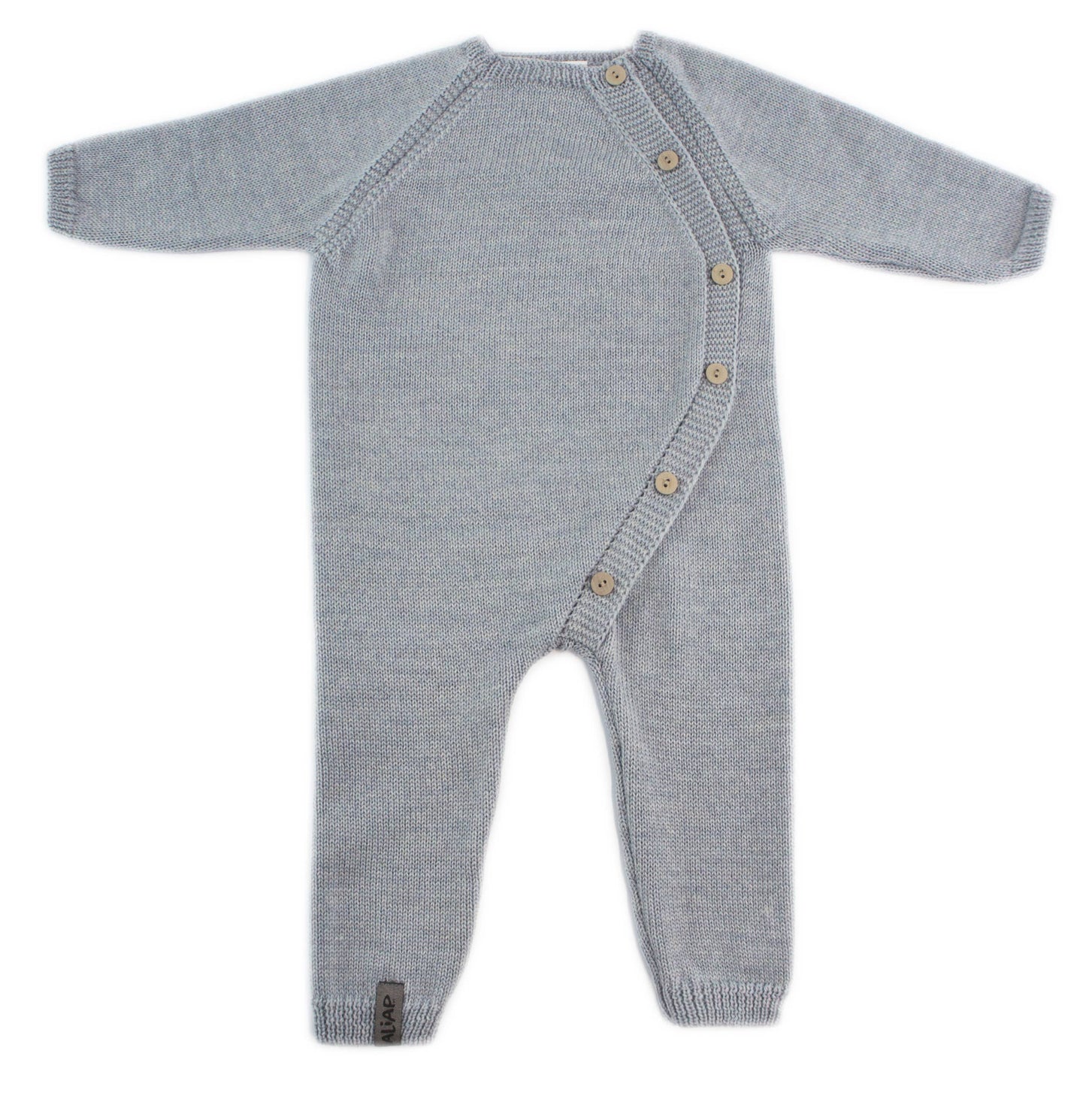 Baby Merino Wool Bodysuit - Grey / 3 months