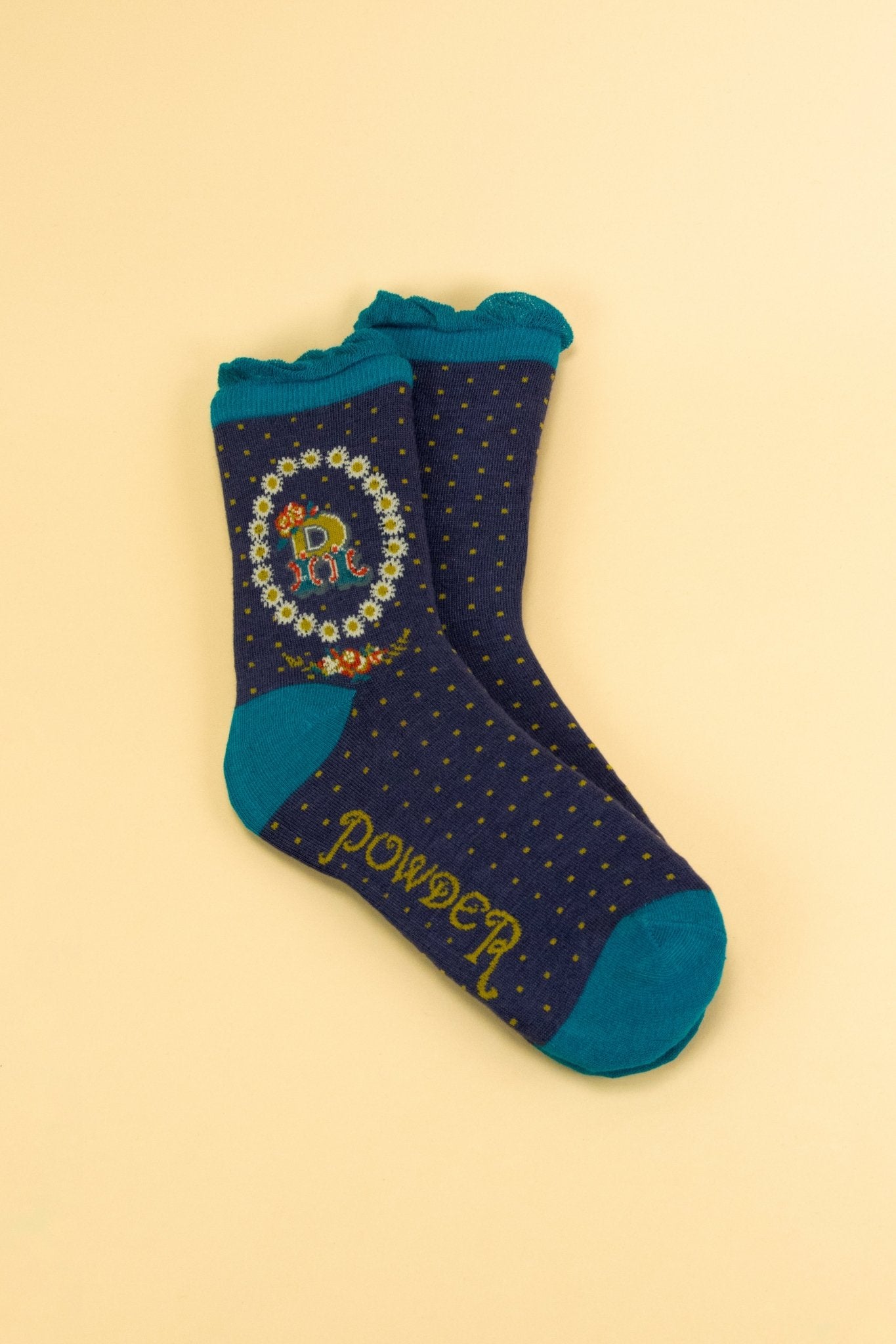 Women Letter Ankle Socks - R