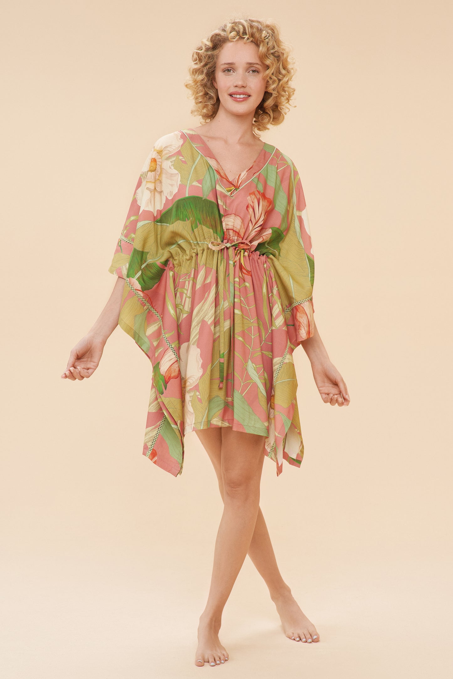 Beach Cover Up - Delicate Tropical