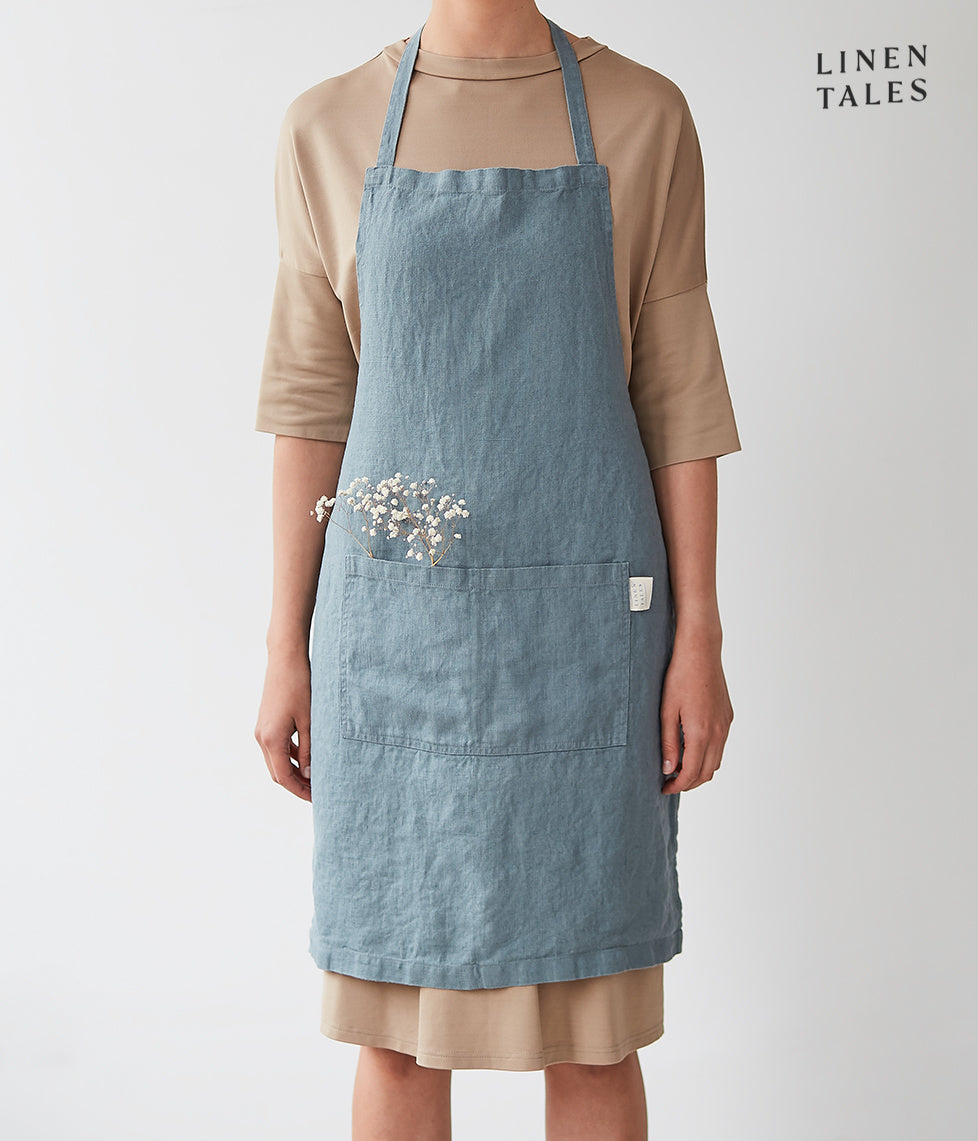 Linen Blue Fog Daily Apron