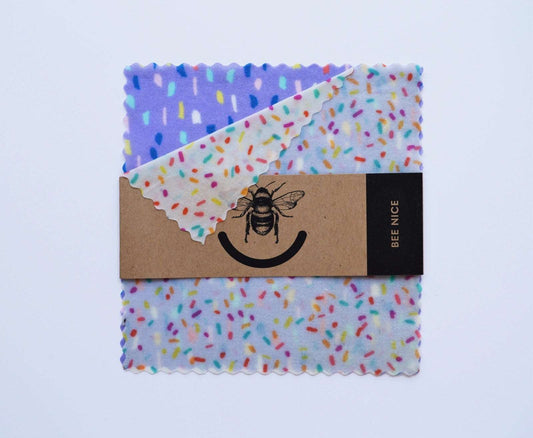 Beeswax Food Wraps - Sprinkles Set Bee Nice