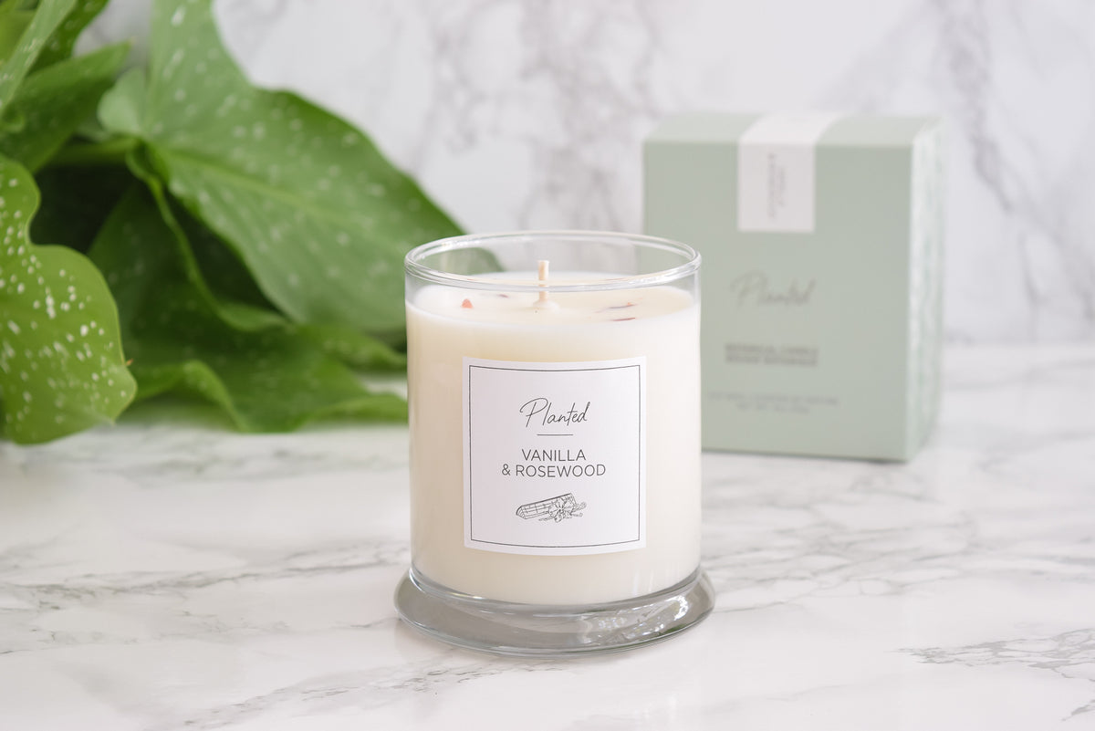 Rosewood & Vanilla Soy Wax Candle