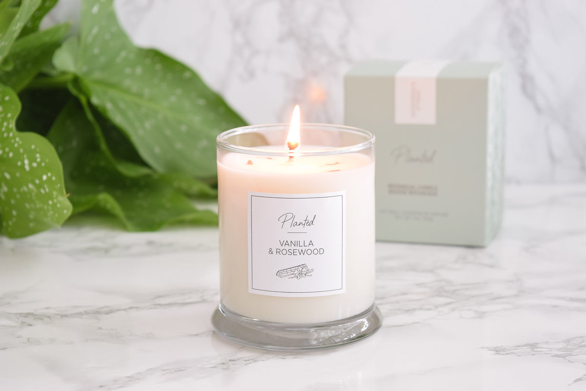 Rosewood & Vanilla Soy Wax Candle