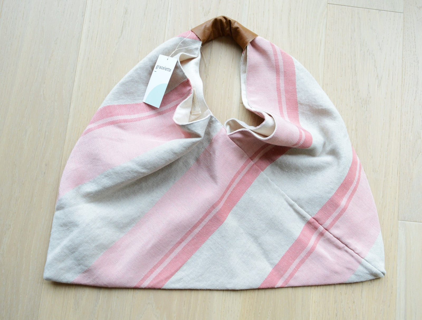 Triangle Bag - Pink Stripes