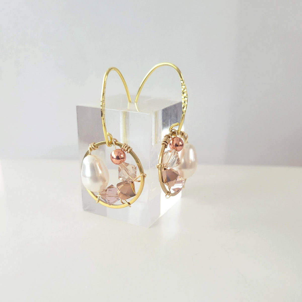 White Pearl Drop Earrings