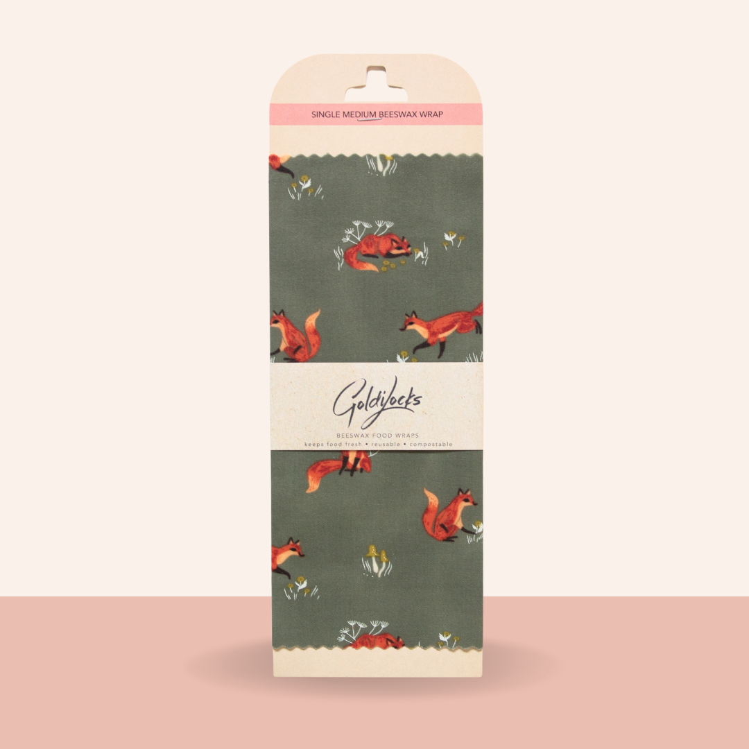 Medium Beeswax Food Wrap - Foxes