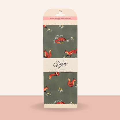 Medium Beeswax Food Wrap - Foxes