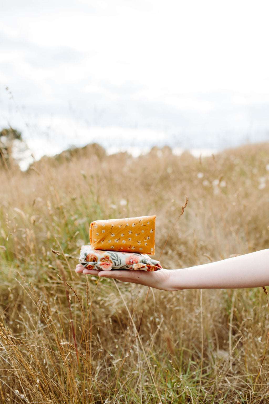 Beeswax Food Wrap Set - Golden Floral