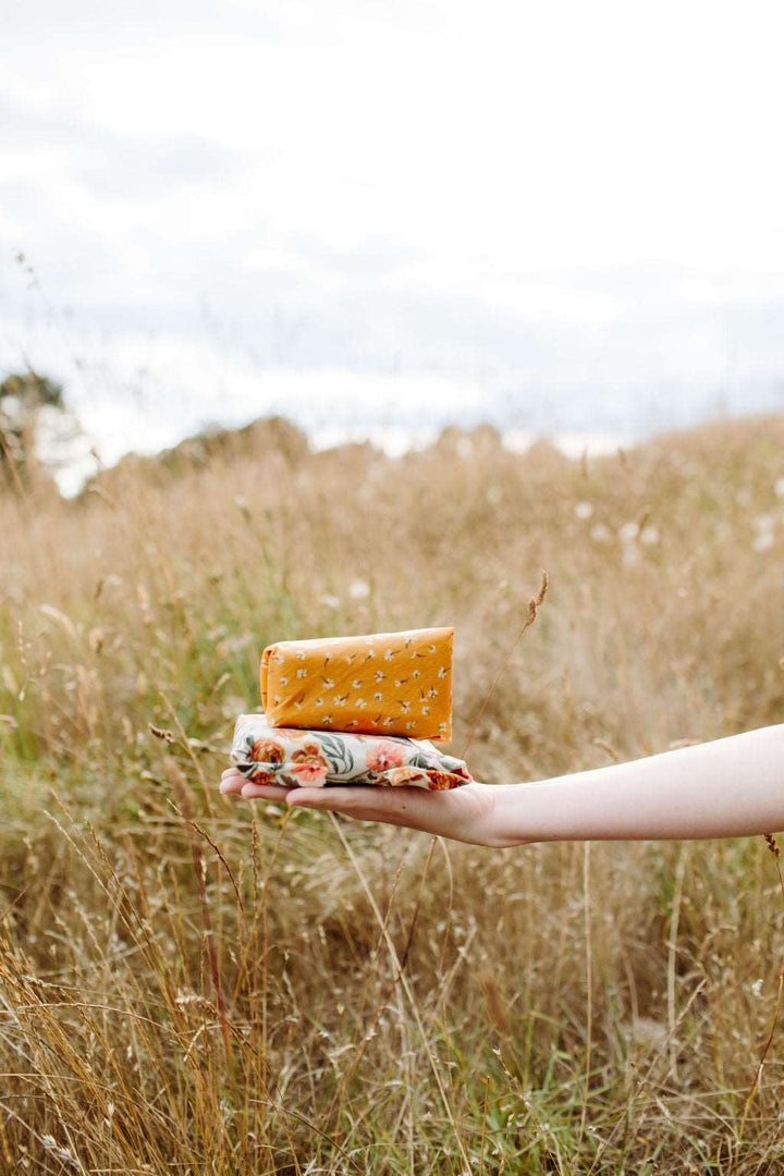 Beeswax Food Wrap Set - Golden Floral