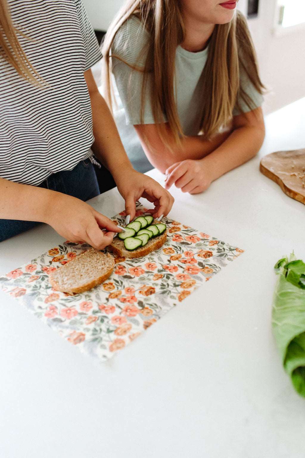 Beeswax Food Wrap Set - Golden Floral