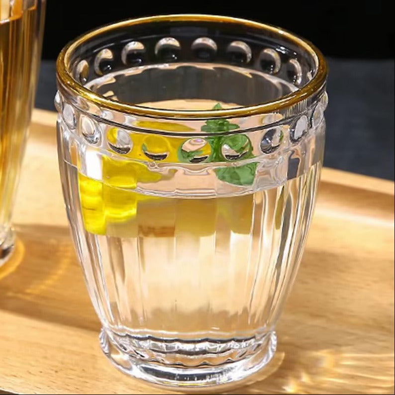 Gold Trimmed Cocktail Glass Set of 6