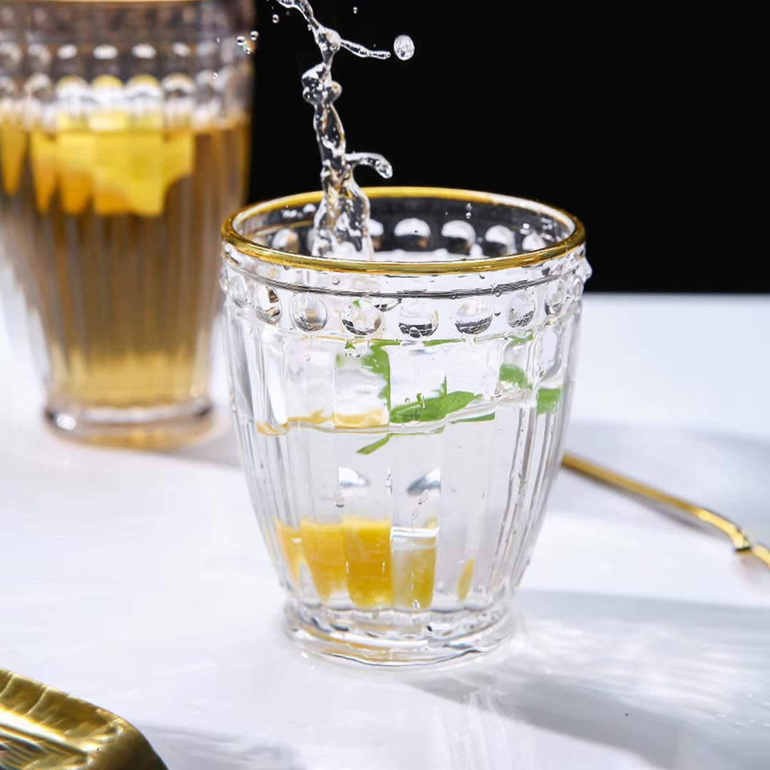Gold Trimmed Cocktail Glass Set of 6