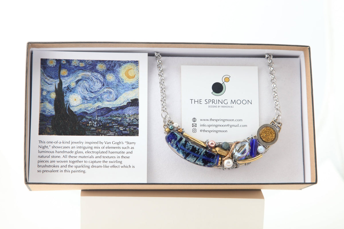 Starry Night Crescent Necklace