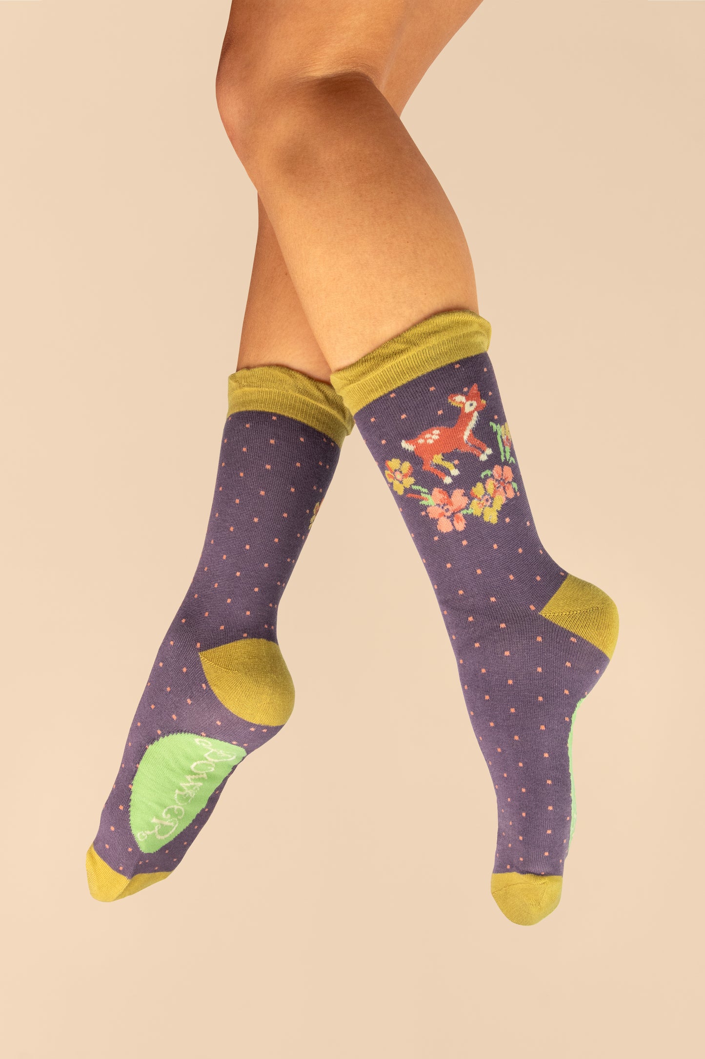 Vintage Fawn Ankle Socks - Lilac