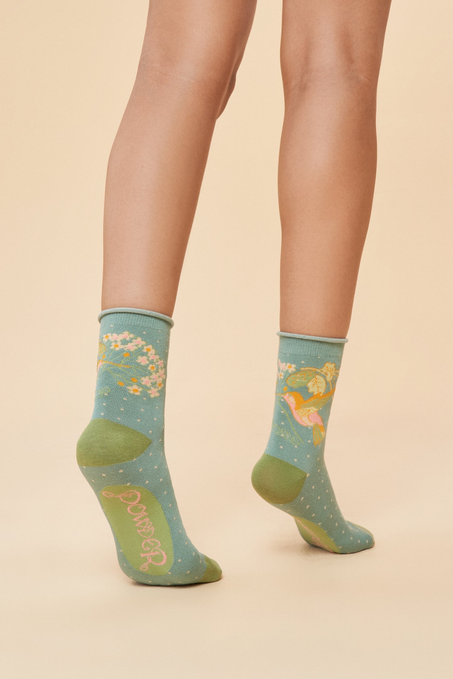 Ladies Ankle Socks - Hummingbird Aqua