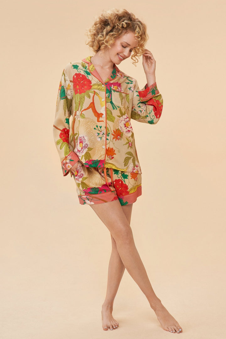 Super Soft Tropical Flora and Fauna Pyjamas, Coconut