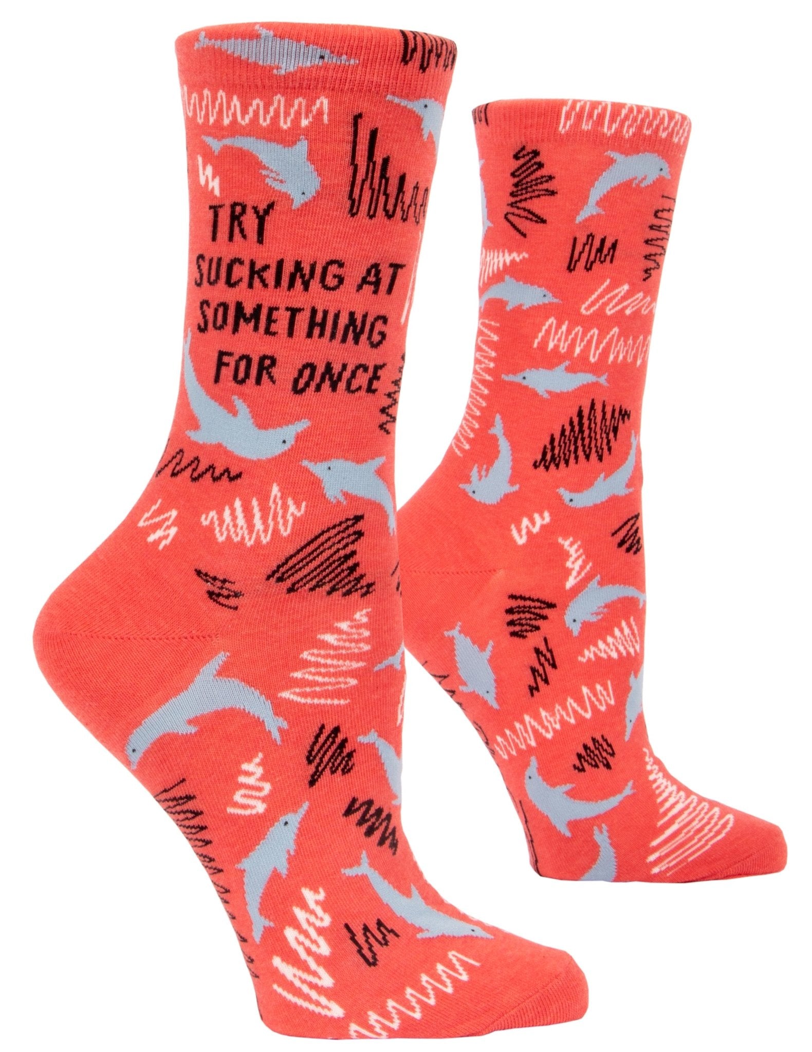 Women's Crew Socks - Sucking At Something