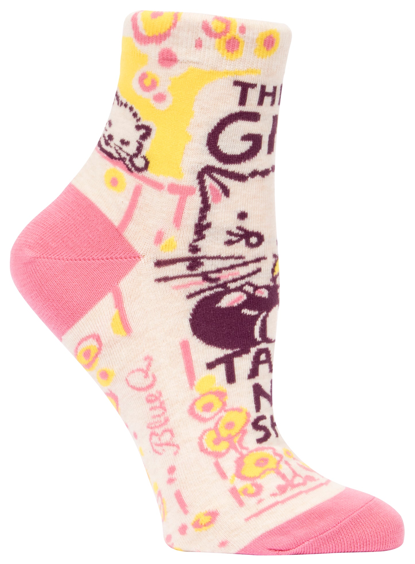 Women's Ankle Socks - Girl Takes No Sh**