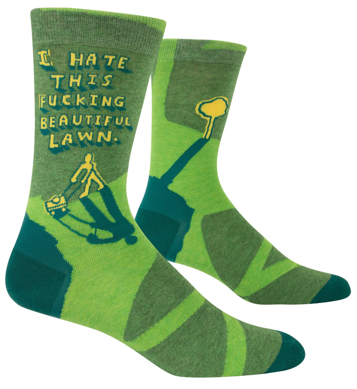 Men's Crew Socks - F**ing Beautiful Lawn
