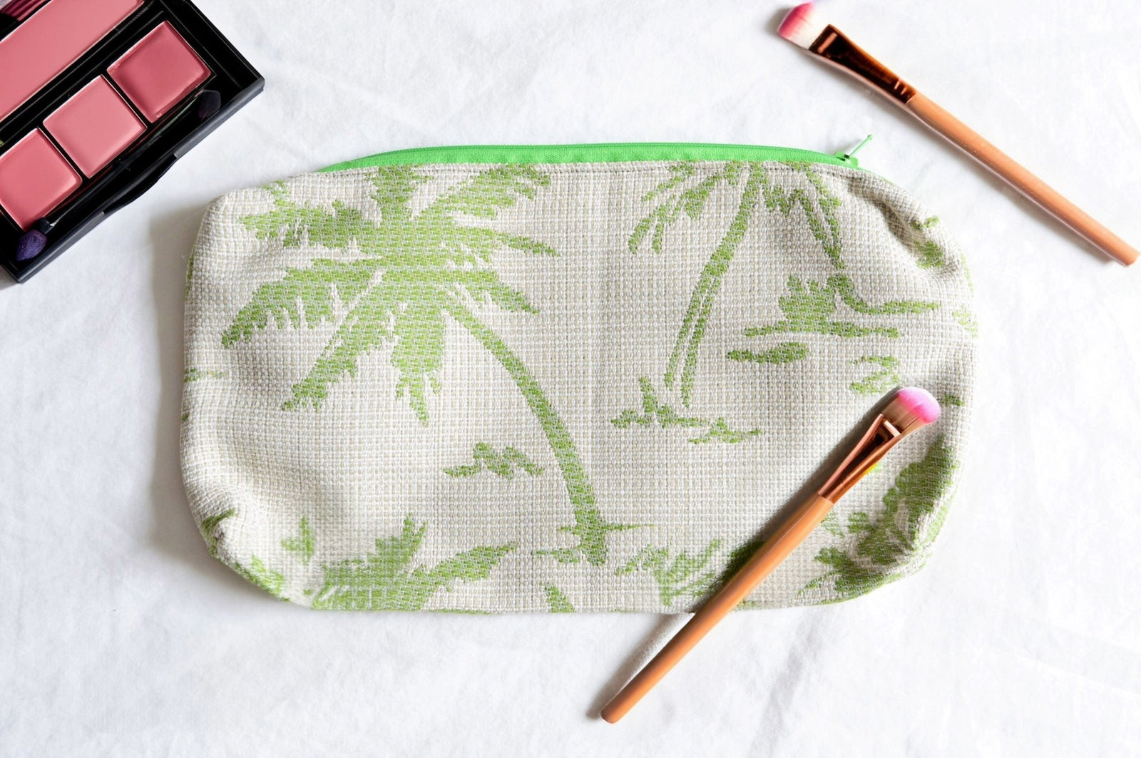 Large Zipper Pouch - Palm Trees