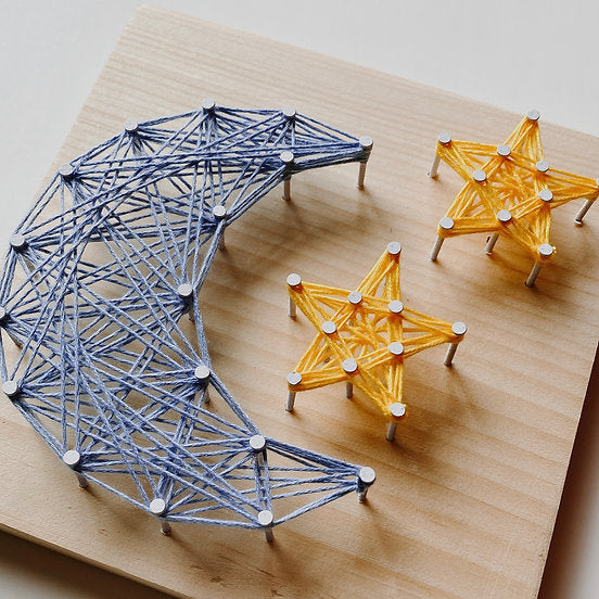 Small String Art Kit - Moon & Stars