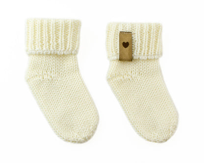 Baby Merino Wool Socks - Cream